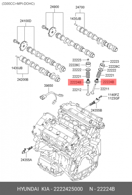 Уплотнительное кольцо, стержень кла 2222425000 HYUNDAI KIA