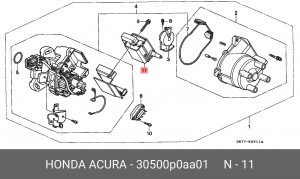 Элемент катушки зажигания 30500P0AA01 HONDA