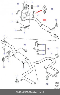 Катализатор F83D5246AA FORD
