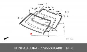 Деталь 77466S0XA00 HONDA