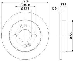 Тормозной диск MDC1726 MINTEX