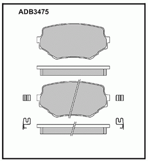 Колодки тормозные дисковые ADB3475 ALLIED NIPPON