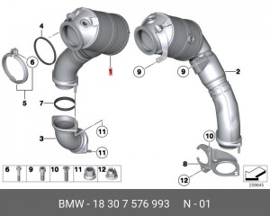 Катализатор 18 30 7 576 993 BMW