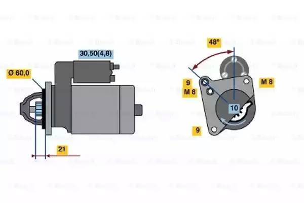 Стартер 0 001 106 405 BOSCH