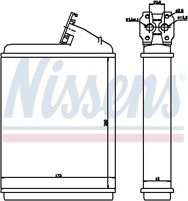 Теплообменник, отопление салона 71130 NISSENS