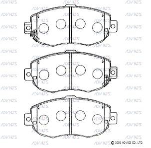 Колодки тормозные дисковые SN659P ADVICS