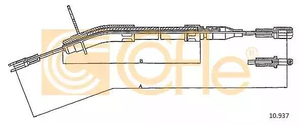 Трос ручного тормоза 10.937 COFLE
