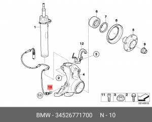 Датчик, частота вращения колеса 34 52 6 771 700 BMW