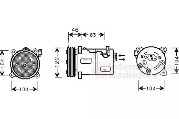 Компрессор, кондиционер 5900K095 VAN WEZEL