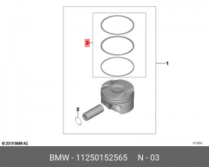 Комплект ремонтный 11 25 0 152 565 BMW
