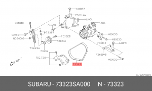 Поликлиновой ремень 73323-SA000 SUBARU