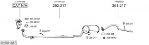 Средний глушитель выхлопных газов 163435 BOSAL