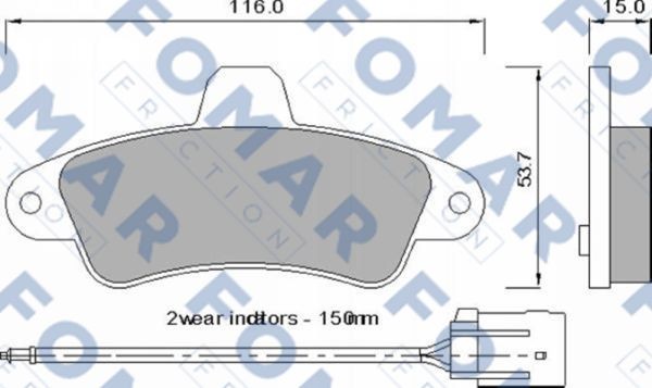 Колодки тормозные дисковые 51725081 ROULUNDS BRAKING