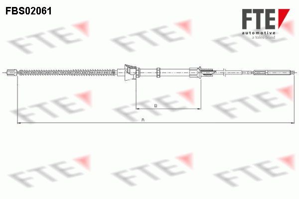 Трос, стояночная тормозная система FBS02061 FTE
