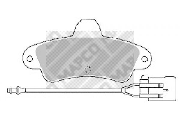 Комплект тормозных колодок, диско 6392 MAPCO