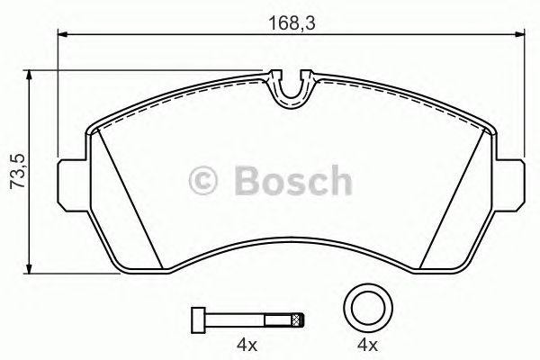 Колодки тормозные дисковые 0 986 494 194 BOSCH