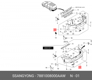 Буфер 7881008000AAW SSANG YONG