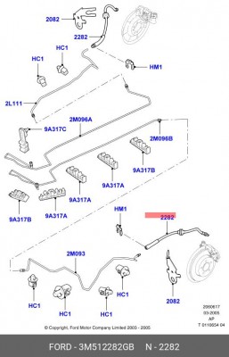 Тормозной шланг 3M51-2282-GB FORD