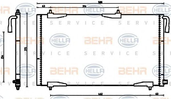 Конденсатор, кондиционер 8FC 351 304-501 HELLA