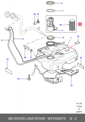 Деталь WFX500070 MG ROVER LAND ROVER