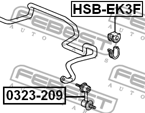 Втулка стабилизатора HSB-EK3F FEBEST
