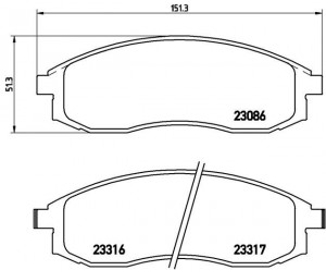 Комплект тормозных колодок, диско P54032 BREMBO