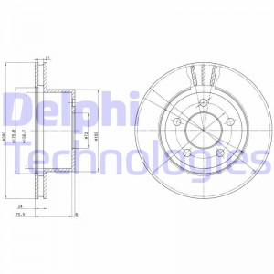 Тормозной диск BG3533 DELPHI