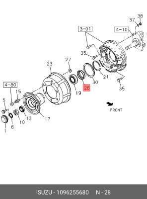 Сальник ступицы колеса 1-09625-568-0 ISUZU