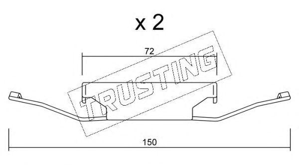 Комплектующие, колодки дискового тормоза KIT103 TRUSTING