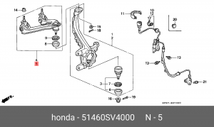 Рычаг независимой подвески колеса, подвеска колеса 51460-SV4-000 HONDA