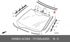 Молдинг стекла 73150SJA003 HONDA