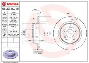 Тормозной диск 08.5346.10 BREMBO