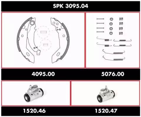 Комплект тормозных колодок SPK309504 REMSA