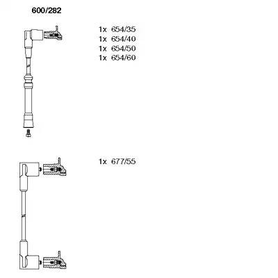 Ккомплект проводов зажигания 600282 BREMI