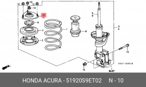 Опора амортизатора подвески 51920-S9E-T02 HONDA
