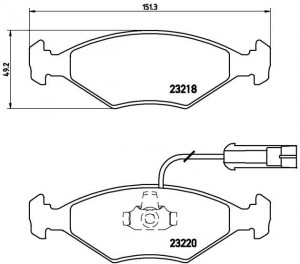 Комплект тормозных колодок, диско P23056 BREMBO