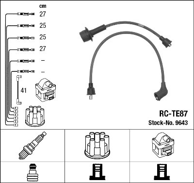 Ккомплект проводов зажигания RCTE87 NGK NTK