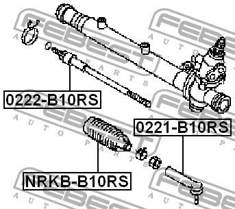 Наконечник рулевой тяги 0221-B10RS FEBEST