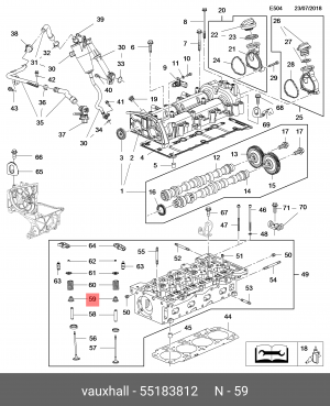 Уплотнительное кольцо, стержень кла 55183812 GENERAL MOTORS