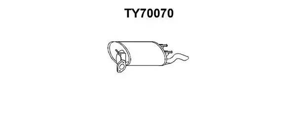 Глушитель выхлопных газов конечный TY70070 VENEPORTE