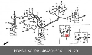 Тормозной шланг 46430SR3941 HONDA