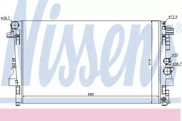 Радиатор, охлаждение двигател 62572 NISSENS