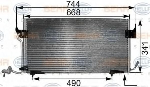 Конденсатор, кондиционер 8FC 351 301-281 HELLA