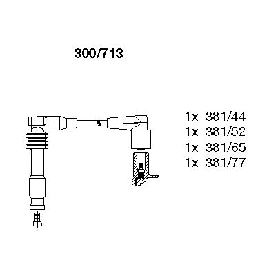 Ккомплект проводов зажигания 300713 BREMI