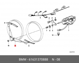 Рычаг стеклоочистителя, система очистки фар 61 63 1 370 888 BMW