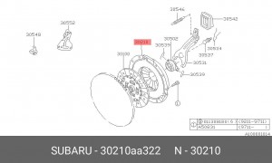 Нажимной диск сцепления 30210AA322 SUBARU