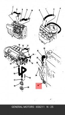 Прокладка, впускной / выпускной коллектор 656211 GENERAL MOTORS