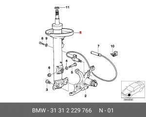 Амортизатор подвески 31312229766 BMW