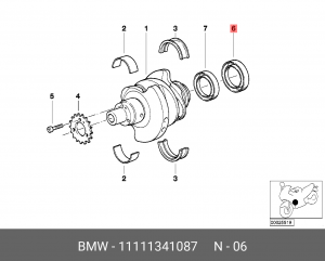 Сальник 11 11 1 341 087 BMW