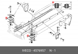 Втулка, подушка кабины водителя 4576957 IVECO